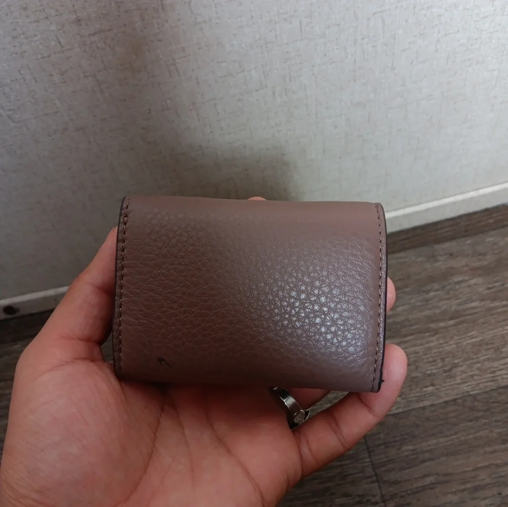 Kate Spade Jackson Color block Micro Trifold Snap Pebbled, Leather Wallet